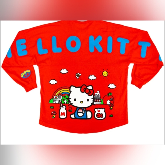 Hello Kitty Bright Red Long Sleeve Tee Sz XL - Picture 1 of 8